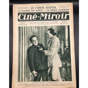 Rare 1925 French Cine Miroir Conrad Veidt Magazine Count Kostia, Dr. Caligari